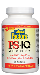 Natural Factors PS (phosphatidylserine) is a natural nutrient that enhances memory, focus and clarity, while relieving stress and tension..